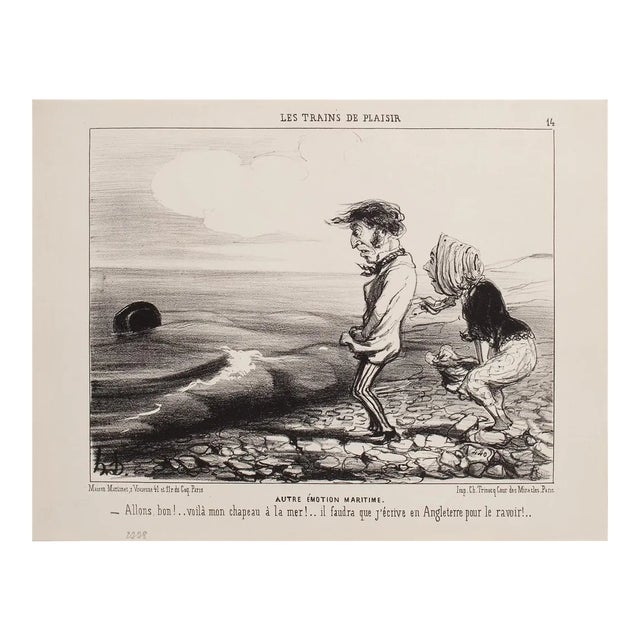 Honoré Daumier, Other Maritime Emotion, Lithograph, 1852 For Sale