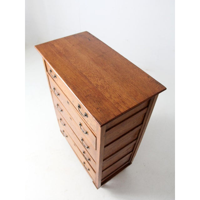 Antique Oak Highboy Dresser Spiegel Furniture Company For Sale - Image 6 of 15