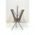 An Industrial perforated black sturdy magazine rack with square, geometric cut perforated design in the heavy duty steel...
