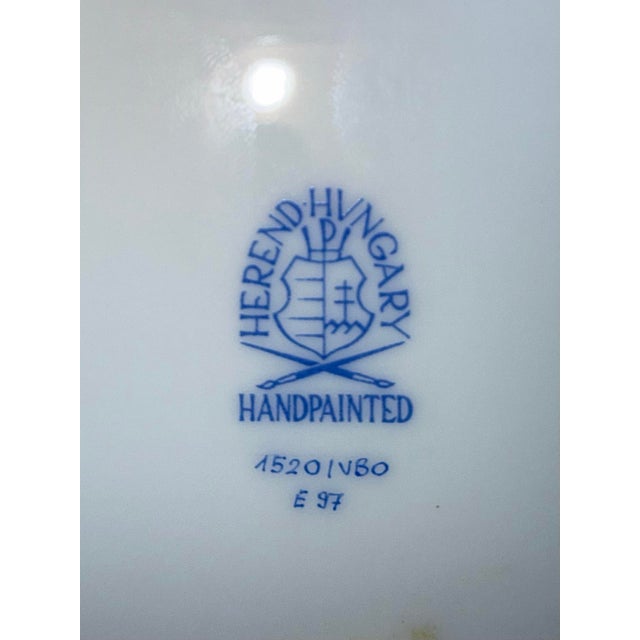 Mid-20th Century Herend Hungary "Queen Victoria" Hand-Painted Porcelain Tea Service With Serving Tray - 18 pcs For Sale In San Francisco - Image 6 of 12