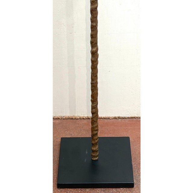 Late 20th Century Giacometti School Bronze Male Figural Totem Sculpture, Museum Mounted, 20th C For Sale - Image 5 of 15