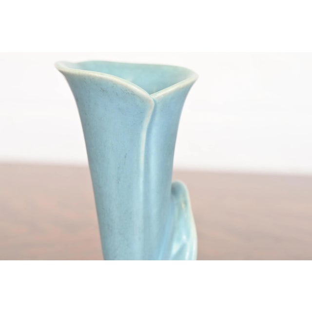 Blue Rookwood Pottery Arts & Crafts Glazed Ceramic Vases, 1949 For Sale - Image 8 of 12
