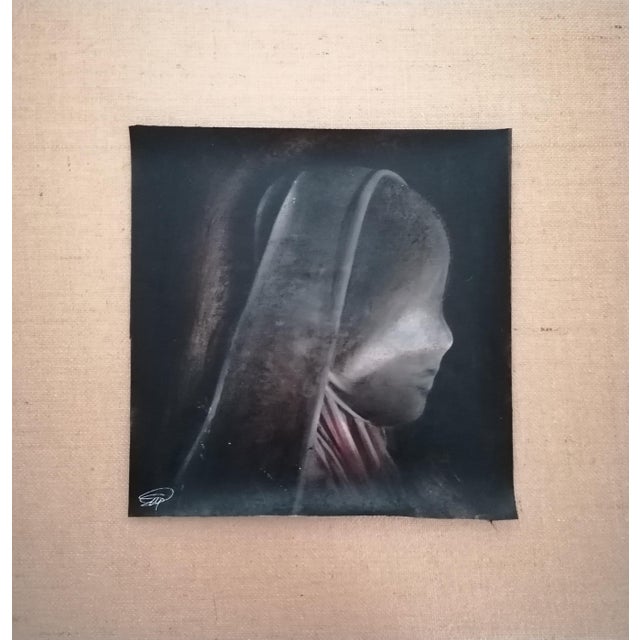 Nasy 2021 oil canvas 50x50x2 this work reflects the profound darkness and mysterious nuances of the human condition. I...