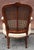 Late 20th Century Pair Century Furniture Lpuis XV Style Walnut Cane Back and Upholstered Fauteuils For Sale - Image 9 of 12