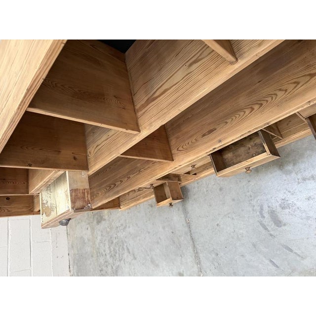 Large Workshop Cabinet in Pine, 1940s For Sale - Image 11 of 18