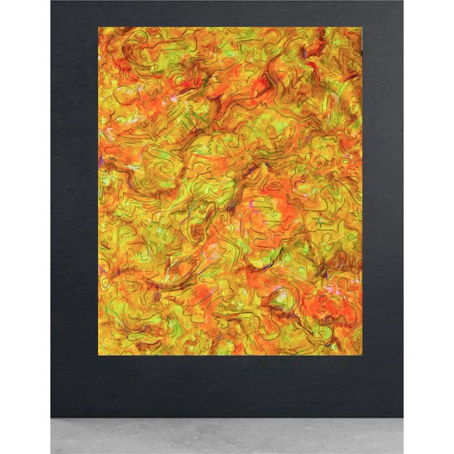 "Inside Amber" by Trixie Pitts Large Abstract Expressionist Oil Painting For Sale - Image 12 of 12