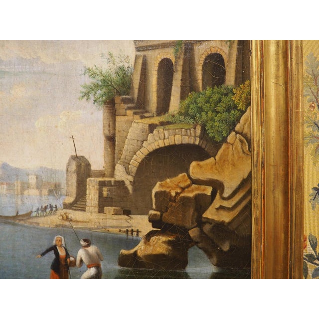 18th Century French Port Scene Oil Painting From Provence For Sale - Image 11 of 12