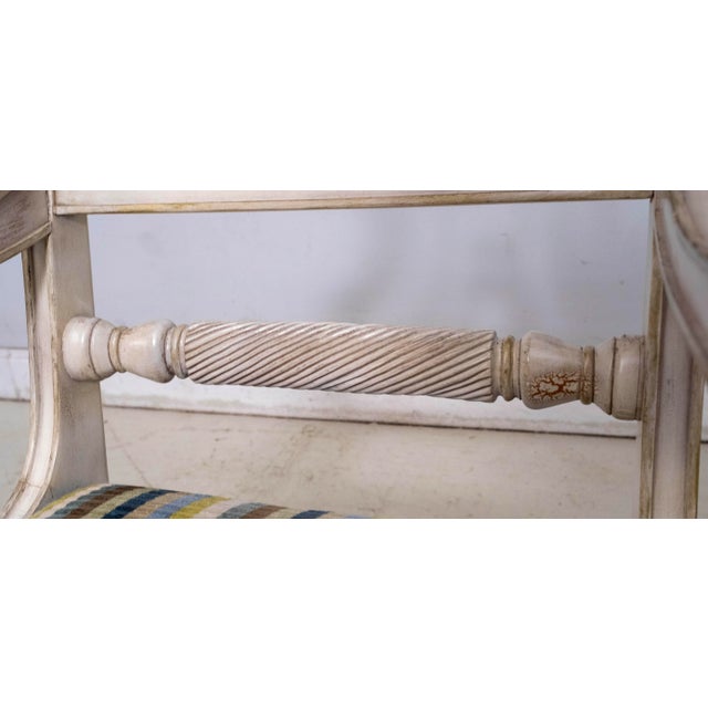White Councill Craftsmen Neoclassical Painted Finish Armchair For Sale - Image 8 of 16