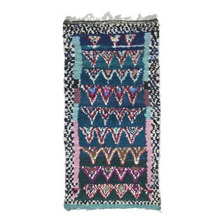 Moroccan Boucherouite Rag Rug - 7.7 X 3.7 Ft For Sale