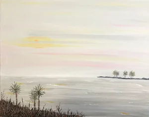 "At Peace" Contemporary Original Seascape Painting by Deb Bossert