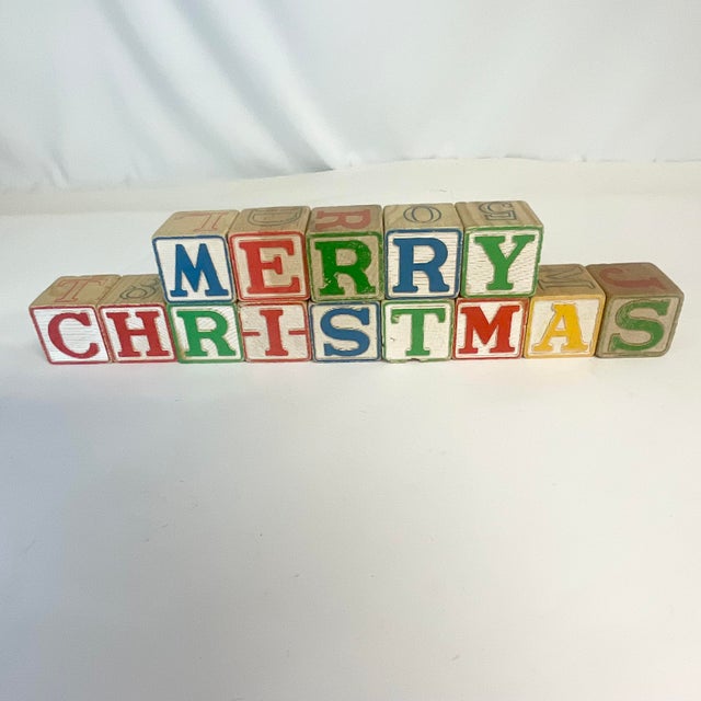 Merry christmas blocks for sale