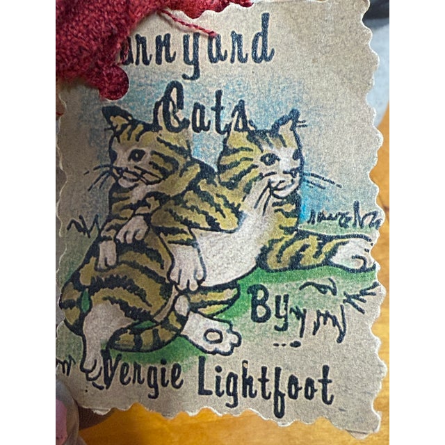 Textile Vintage Handmade Barnyard Cat by Fergie Lightfoot For Sale - Image 7 of 10