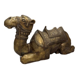 Ornate Bronze Camel Sculpture For Sale