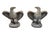 This striking pair of vintage mid-century monumental eagle statues is crafted from heavy, durable cast stone, offering an...