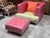 Design Plus Gallery presents a Micro-Suede and Leather Chaise Lounge in Celery + Rose. The Chair has a high back and a...