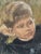 Late 20th Century Vintage Realist Portrait Oil Painting of a Young Boy With Dandelions For Sale - Image 5 of 10