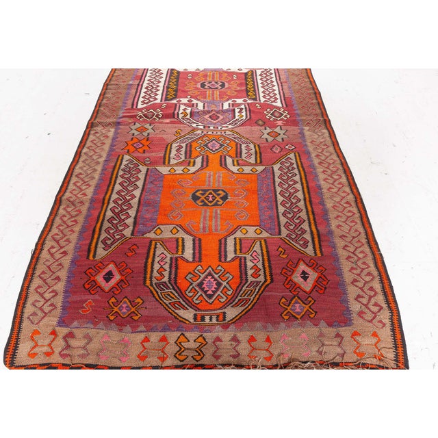Mid 20th Century Doris Leslie Blau Vintage Turkish Kilim Rug For Sale - Image 5 of 9
