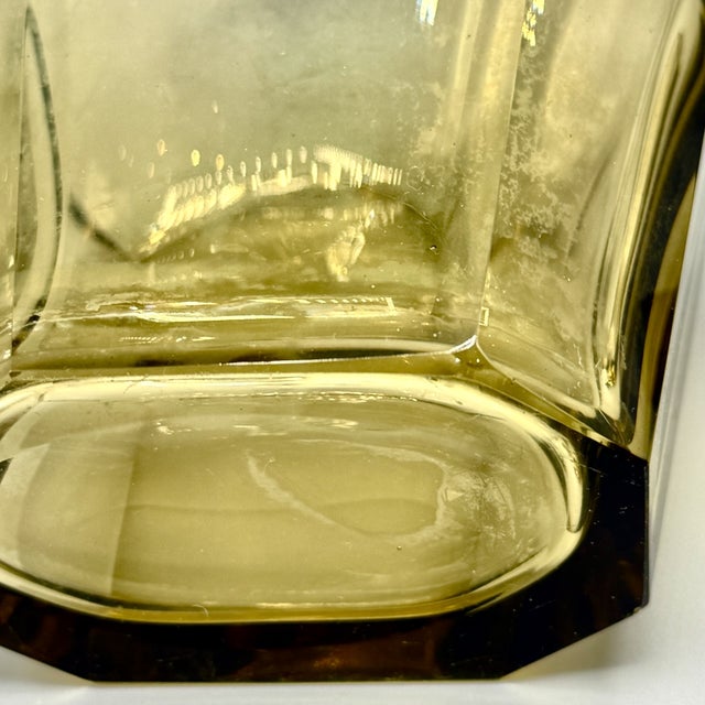 Mid-Century Modern Amber Glass Decanter and Six Liqueur Glasses, 1950s, Set of 7 For Sale - Image 14 of 17