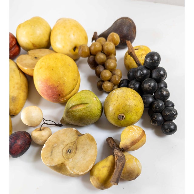 19th Century Group of 20 Carved Marble and Alabaster Fruit For Sale - Image 12 of 13