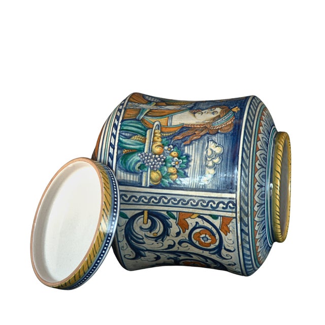 1980s Italian Majolica Albarelo by Fernando Calzolari, 1980s For Sale - Image 5 of 8