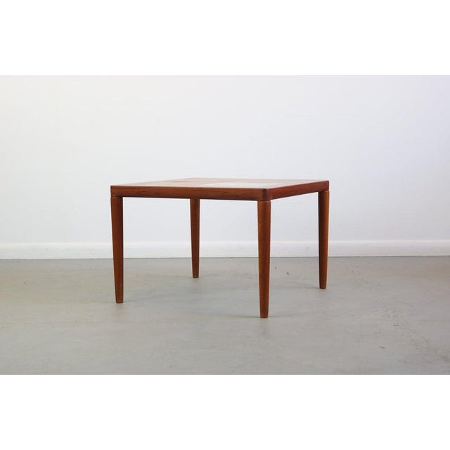 Teak End Table/Side Table with Tile Inlay by HW Klein for Bramin This unique end table adds a bold sophistication to your...