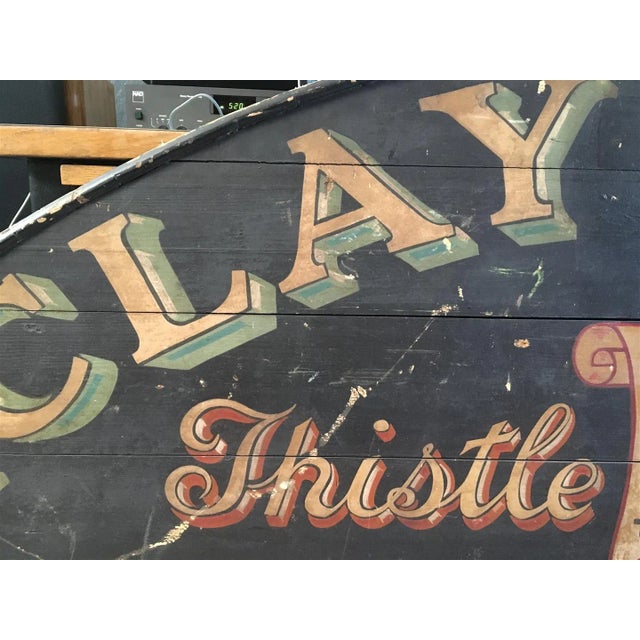 Antique Hand-Painted Brewery Sign – Maclay & Co. LTD Thistle Brewery, Scotland, C. Late 19th / Early 20th Century For Sale In Los Angeles - Image 6 of 10