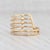 Modern New Layered Diamond Statement Ring 14k Yellow Gold Size 6.5 Stacking For Sale - Image 3 of 7