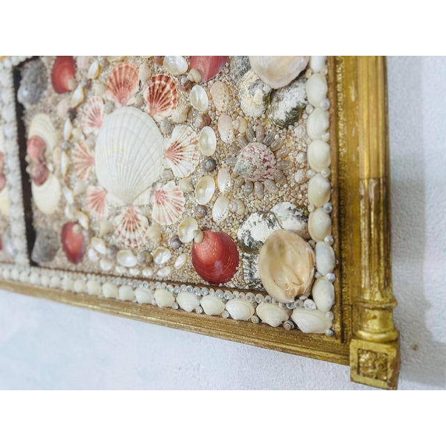 Antique Italian Gilded Headboard With Shell Inlay For Sale - Image 9 of 11
