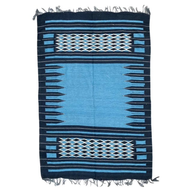 Mid-Century Scandinavian Flat Rug Kilim For Sale