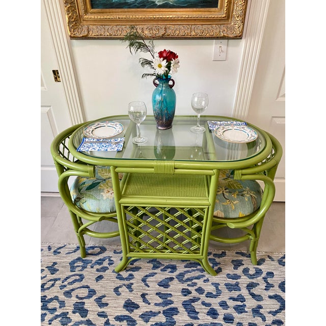 1970s Vintage Rattan Honeymoon Set Three Piece Set Chairish