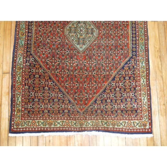 Late 20th Century Vintage Zabihi Collection Fish Pattern Persian Bidjar Rug - 3'9" x 5'7" For Sale - Image 5 of 6