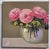 A stylish, impressionist oil painting of a pink roses, by UK based artist Vivek Mandalia. Frame and hang in your home. 30...