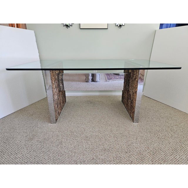 Cork and Chrome Dining Table Attributed to Comfort Designs, Inc. -Adrian Pearsall For Sale - Image 12 of 14