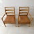 Pair of mid century armchairs by T. H. Robsjohn Gibbings for John Widdicomb. These chairs have light wooden frames,...