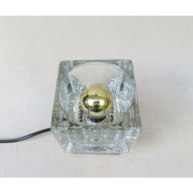 Small Vintage Gold-Colored Anodized Aluminum and Glass Table Lamps from Peill & Putzler, Set of 2 For Sale - Image 9 of 18