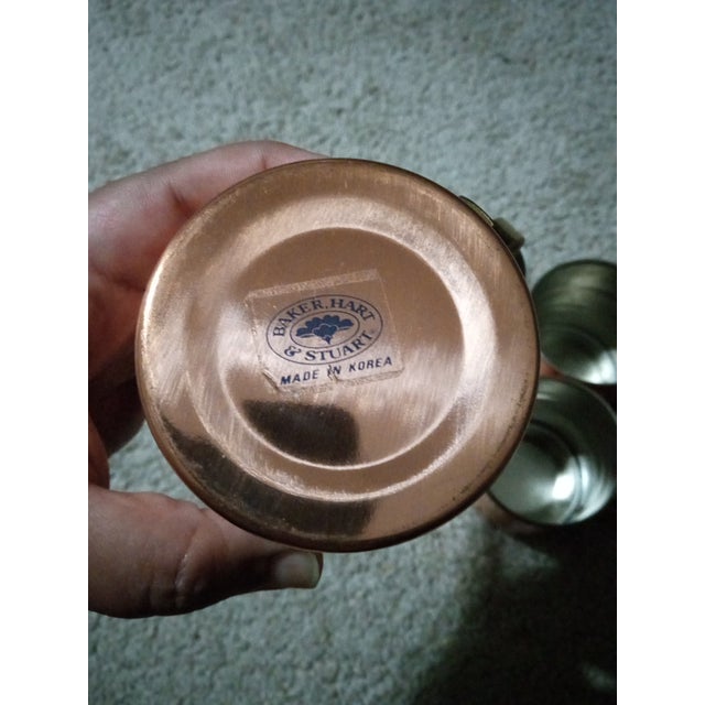 Mid-Century Modern 1980s Gorgeous Baker Hart & Stuart Copper Tumblers - Set of 4 For Sale - Image 3 of 6