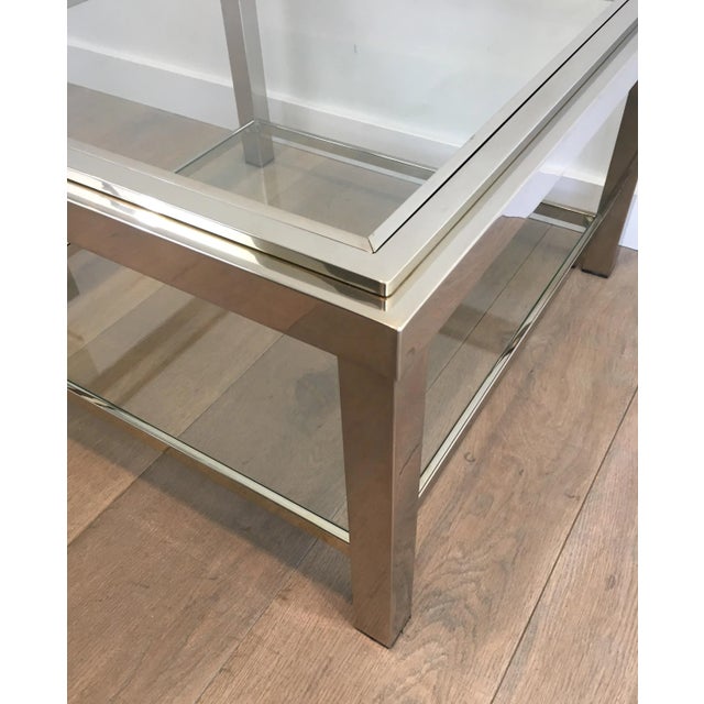 Mid-Century Modern Chrome Side Tables, French, circa 1970 - A Pair For Sale - Image 3 of 13