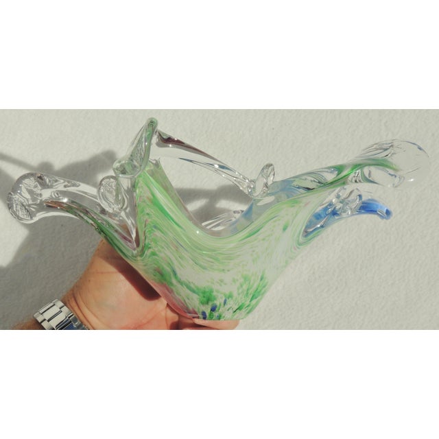 Vintage Multi-Colored Murano Italian Art Glass Bowl For Sale - Image 11 of 12
