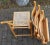 Vintage Wooden Folding Chairs with Viennese Braid Seats, Set of 4 For Sale - Image 4 of 9