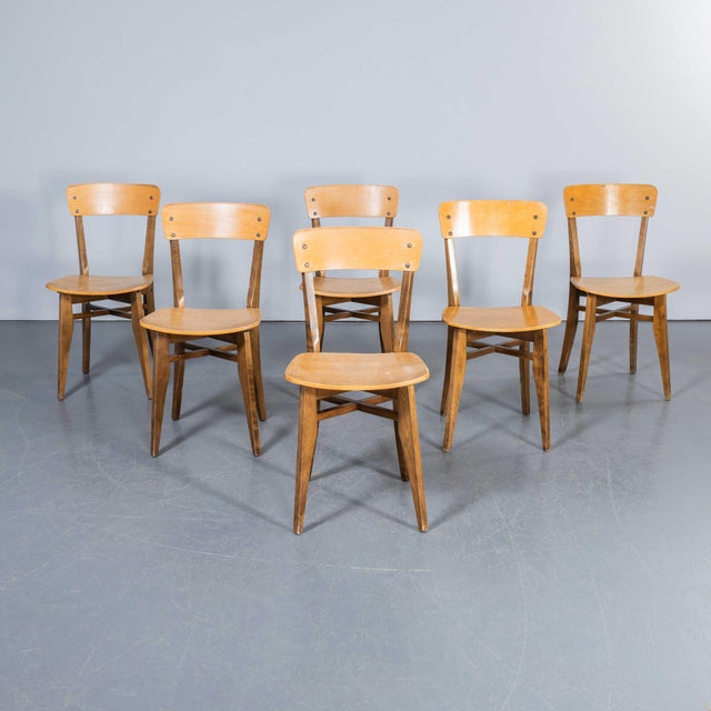 Vintage French Chapel Dining Chairs, 1950s, Set of 6 For Sale - Image 11 of 11