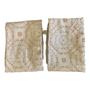 Pottery Barn Kids 2015 Curtain Panel Floral Coral Pink White Blockout 44” X 63” Each Salmon Pink on White Rod Tap Top