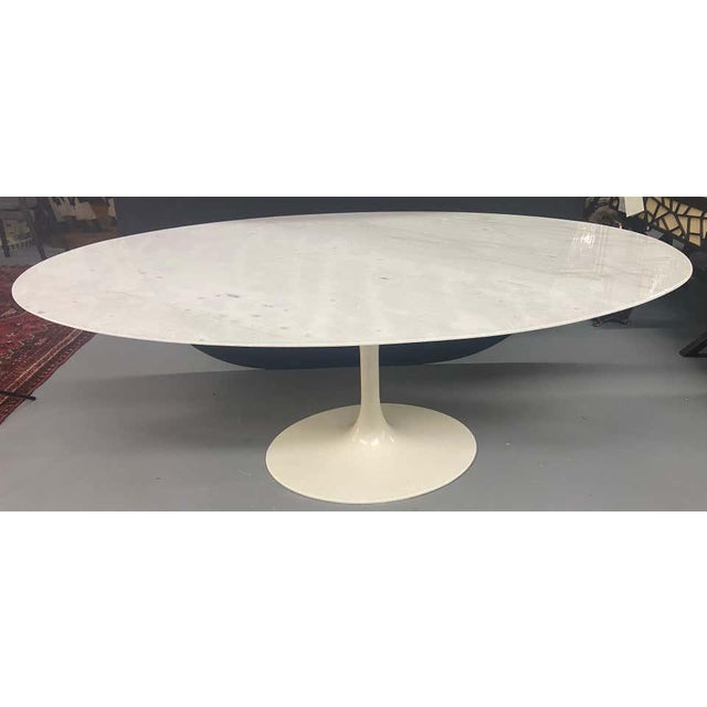 MidCentury Modern Eero Saarinen for Knoll Oval MarbleTop Tulip Dining
