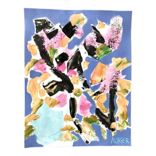 Cassandra Auker “Summer Bouquet”, Mixed Media on Paper Abstract Painting For Sale
