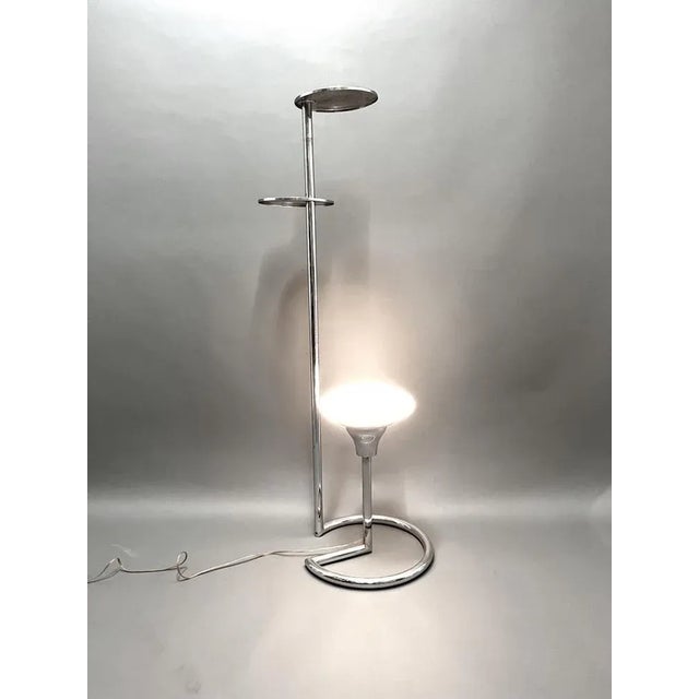 Chrome-nickel-plated white opaline metal I have official proof of authenticity such as vintage catalogs, designer records,...