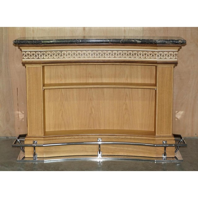 Mid-Century Modern Chrome Home Cocktail Bar with Marble Top For Sale - Image 17 of 18