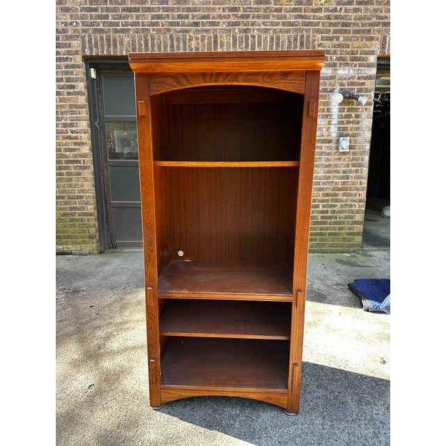1990s Late 20th Century Hardwood Bookshelf For Sale - Image 5 of 5