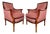 Vintage Hancock & Moore Louis XVI Neoclassical Mahogany Bergère Chairs - A Pair For Sale