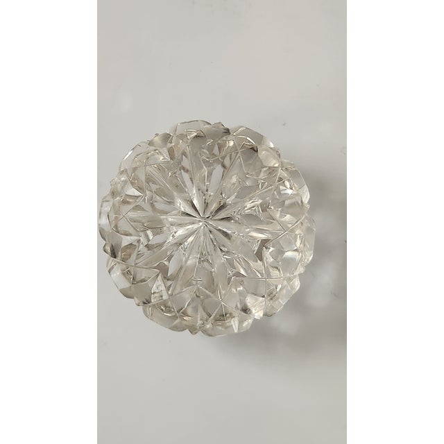 Mid-Century Modern Mid-20th Century Cut Crystal Starburst Paperweight For Sale - Image 3 of 9