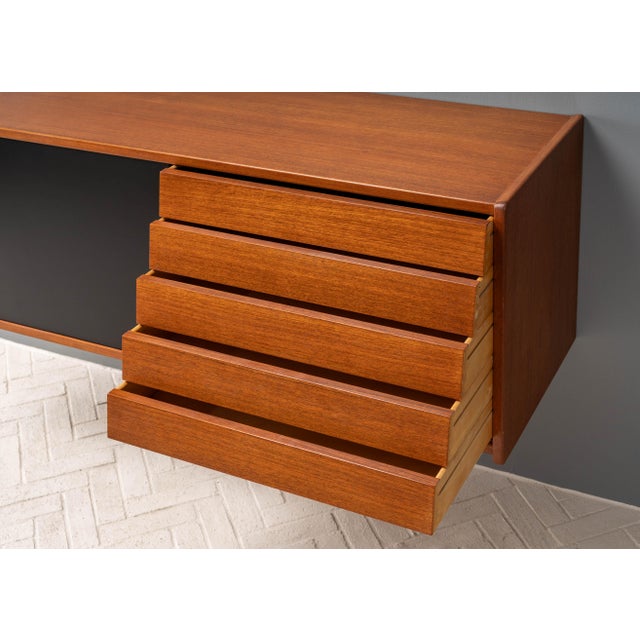 1960s Nils Jonsson Teak Wall Console For Sale - Image 12 of 16