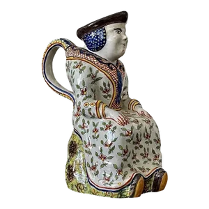 Early French Faience Figural Jug